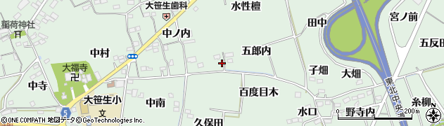 福島県福島市大笹生中ノ内2周辺の地図