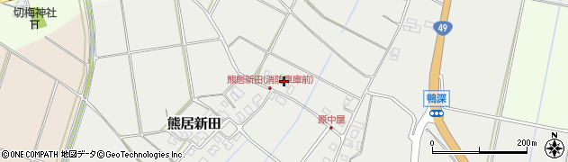 新潟県阿賀野市熊居新田668周辺の地図