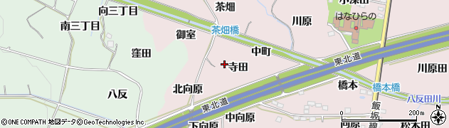 福島県福島市飯坂町平野（寺田）周辺の地図