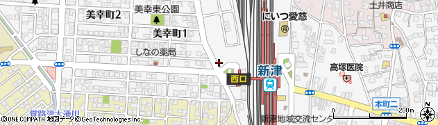 リパーク新津駅西口駐車場周辺の地図