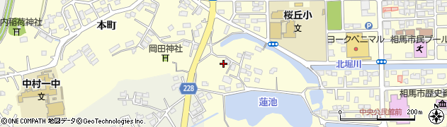 福島県相馬市中村周辺の地図