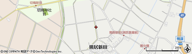 新潟県阿賀野市熊居新田周辺の地図