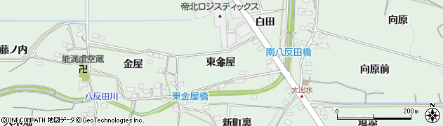 福島県福島市笹谷東金屋周辺の地図