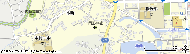 岡田神社周辺の地図