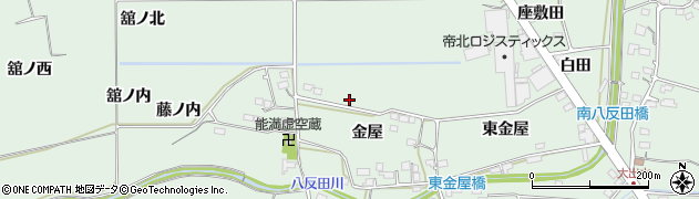 福島県福島市笹谷（金屋）周辺の地図