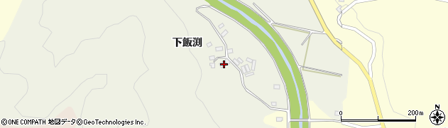 福島県伊達市霊山町中川下飯渕周辺の地図