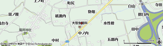 福島県福島市大笹生中ノ内58周辺の地図