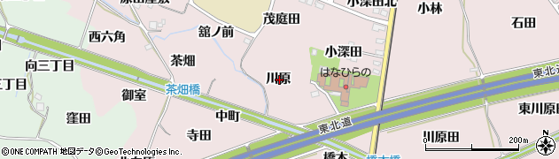 福島県福島市飯坂町平野川原周辺の地図