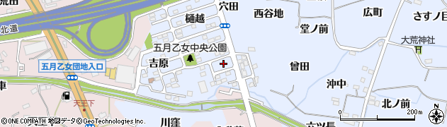福島県福島市沖高東原周辺の地図