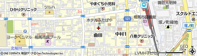 福島県相馬市中村（曲田）周辺の地図