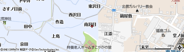 福島県福島市沖高（南沢目）周辺の地図