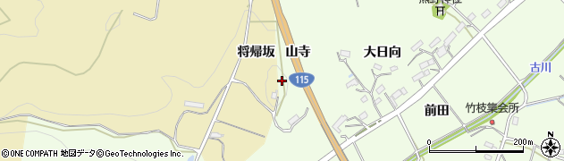 福島県伊達市保原町大柳山寺22周辺の地図