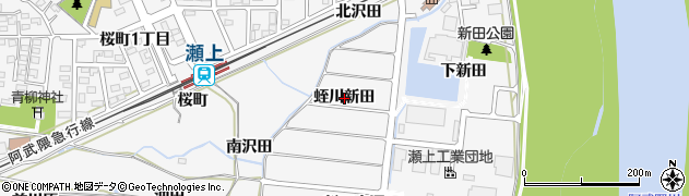 福島県福島市瀬上町蛭川新田周辺の地図