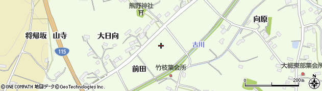 福島県伊達市保原町大柳（前田）周辺の地図