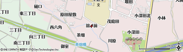 福島県福島市飯坂町平野（舘ノ前）周辺の地図