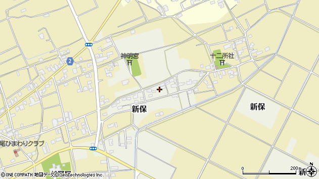 〒953-0014 新潟県新潟市西蒲区新保の地図