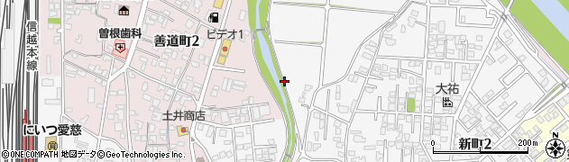 新津川周辺の地図
