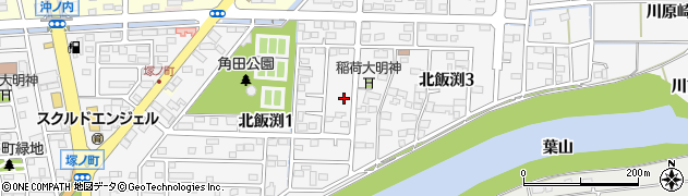 福島県相馬市北飯渕（角田）周辺の地図