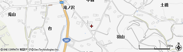 福島県伊達市保原町柱田滝ノ沢54周辺の地図
