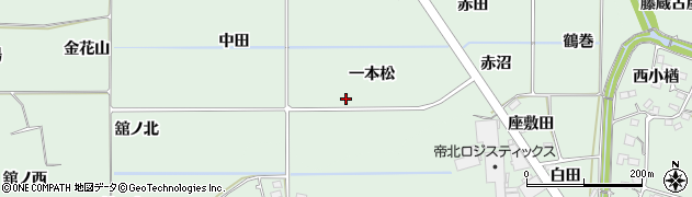 福島県福島市大笹生（一本松）周辺の地図