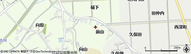 福島県伊達市保原町大柳（前山）周辺の地図