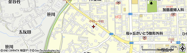 福島県相馬市中村（笹川）周辺の地図