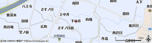 福島県福島市沖高下中井周辺の地図