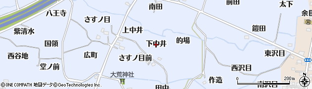 福島県福島市沖高（下中井）周辺の地図
