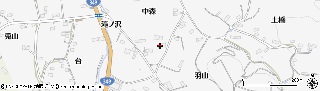 福島県伊達市保原町柱田滝ノ沢41周辺の地図