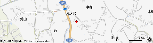 福島県伊達市保原町柱田滝ノ沢30周辺の地図