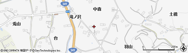 福島県伊達市保原町柱田滝ノ沢33周辺の地図