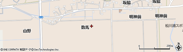 福島県相馬市岩子数馬周辺の地図