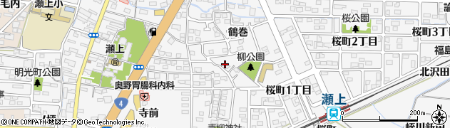 福島県福島市瀬上町（茶畑）周辺の地図