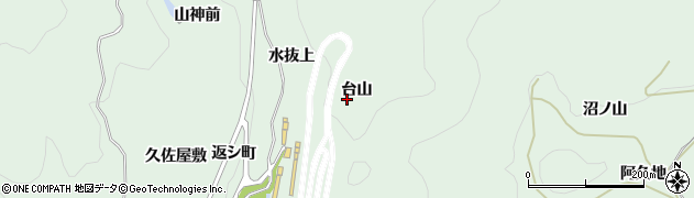 福島県福島市大笹生台山周辺の地図