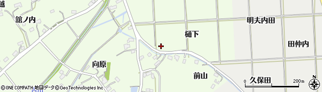 福島県伊達市保原町大柳（樋下）周辺の地図