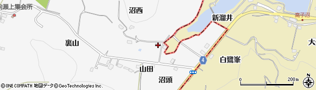 福島県福島市瀬上町（沼西）周辺の地図