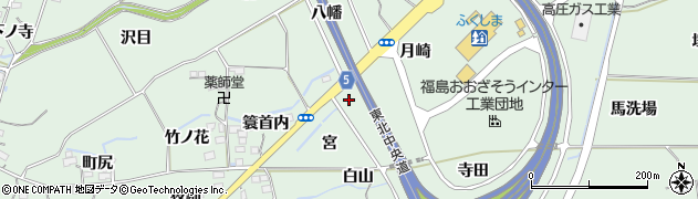 福島県福島市大笹生（月崎）周辺の地図