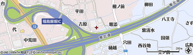 福島県福島市飯坂町平野（東地蔵田）周辺の地図