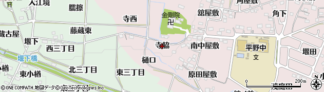 福島県福島市飯坂町平野（寺脇）周辺の地図