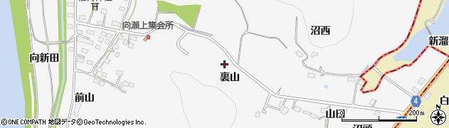 福島県福島市瀬上町裏山周辺の地図