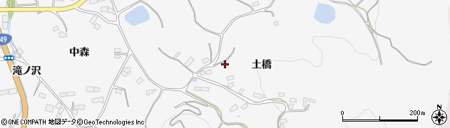 福島県伊達市保原町柱田土橋周辺の地図