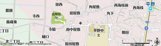 福島県福島市飯坂町平野舘屋敷1周辺の地図