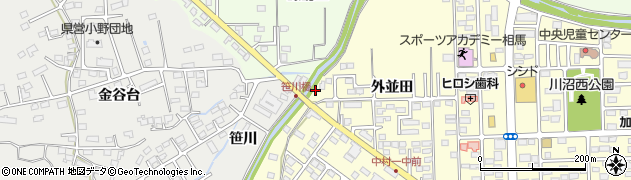 笹川橋周辺の地図