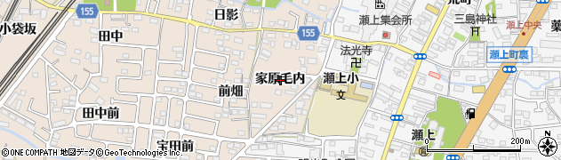 福島県福島市宮代家原毛内周辺の地図