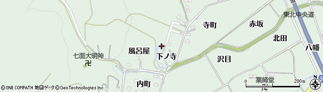 福島県福島市大笹生下ノ寺周辺の地図