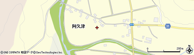 福島県伊達市霊山町大石（阿久津）周辺の地図