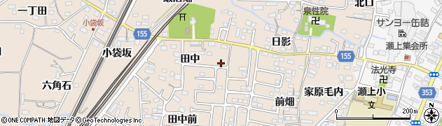 福島県福島市宮代田中周辺の地図