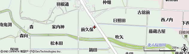 福島県福島市大笹生（前久保）周辺の地図