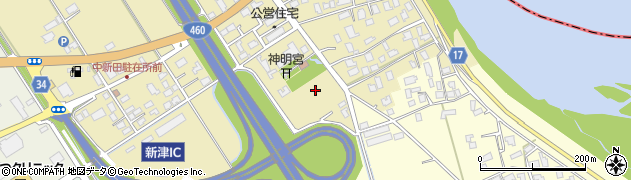 中新田公園周辺の地図
