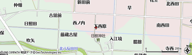 福島県福島市飯坂町平野下西原周辺の地図
